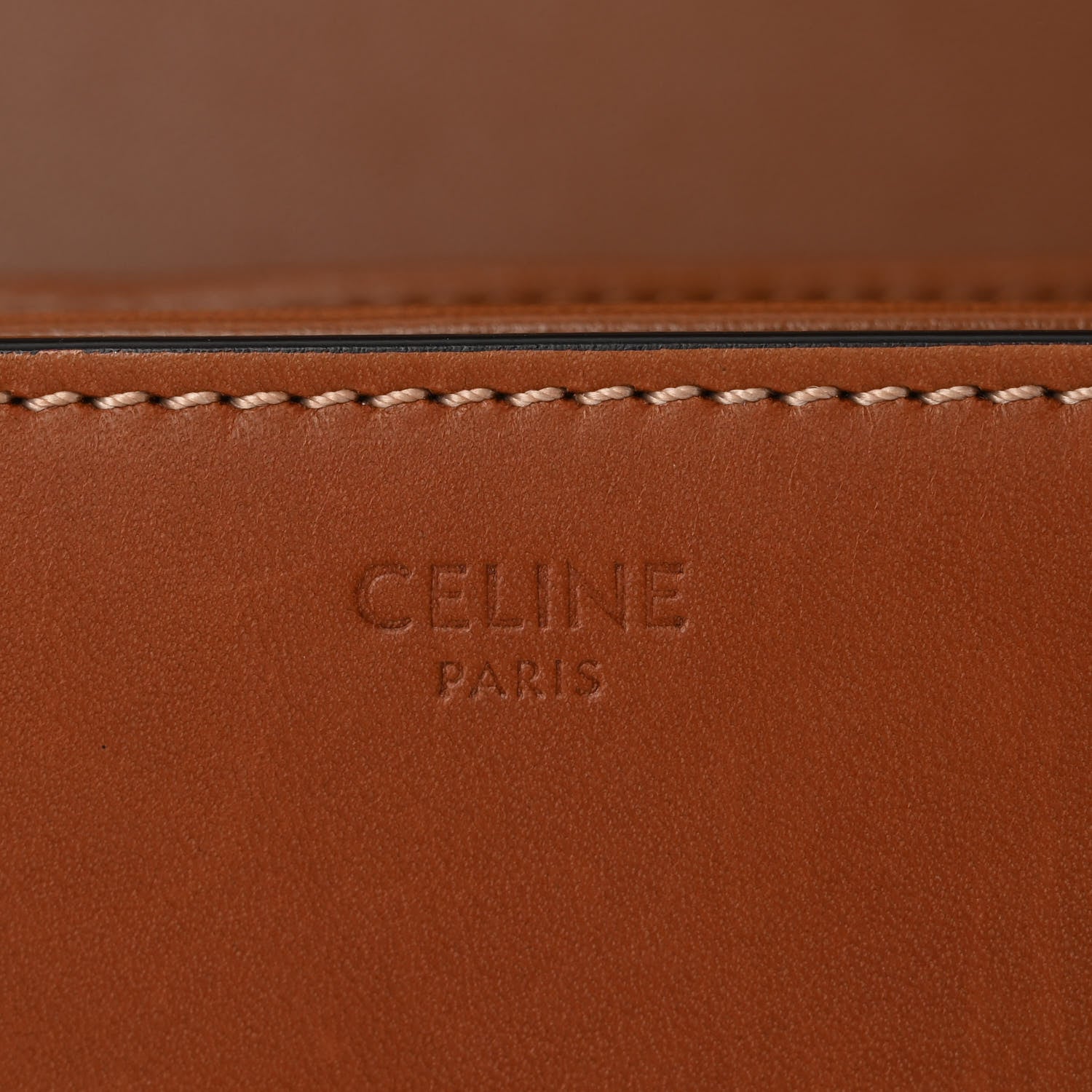 Celine Natural Calfskin Medium Triomphe Tan 6 of 11