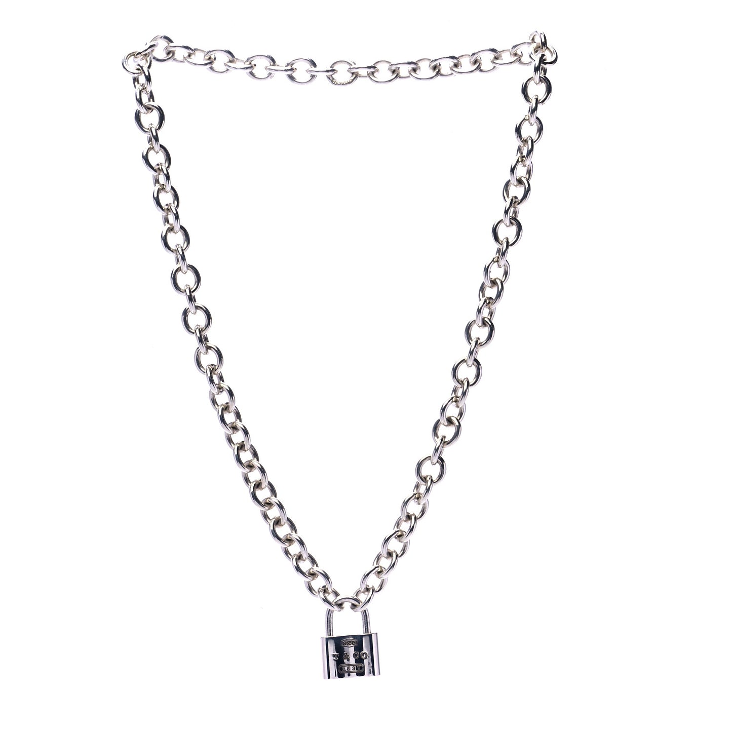 Sterling Silver 1837 Lock Charm Necklace