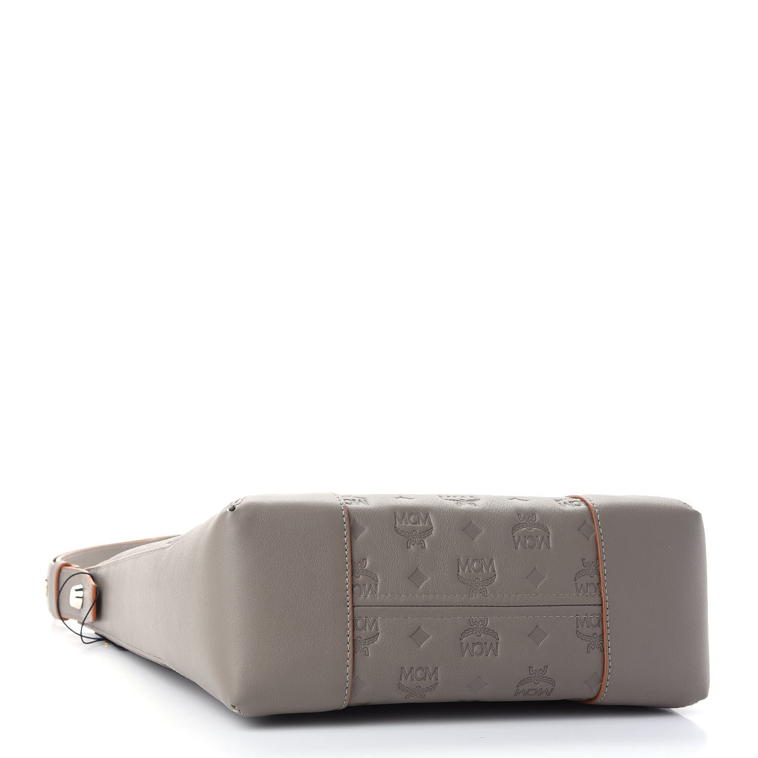 MCM Calfskin Ottomar Monogram Medium Klara Hobo Grey 4 of 8