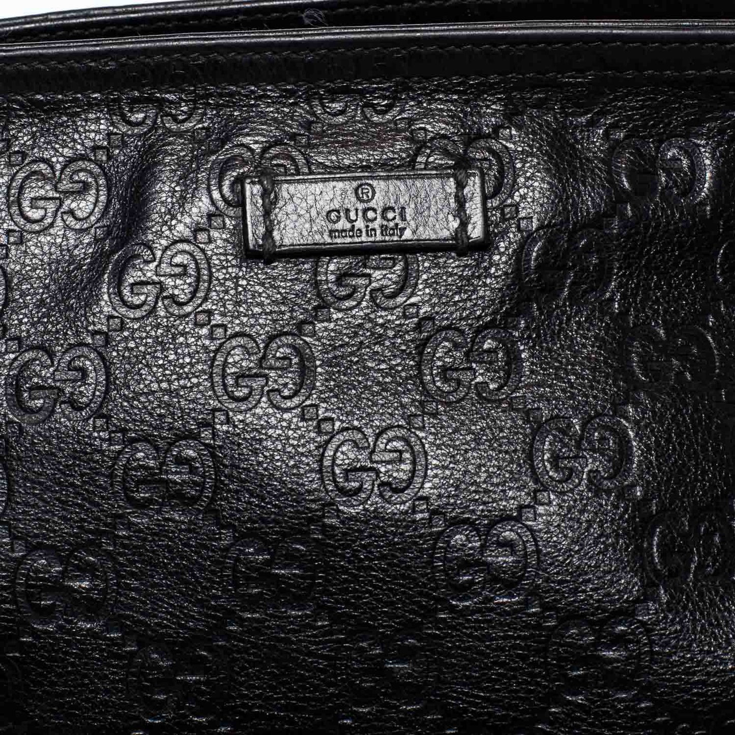 Guccissima Flat Messenger Bag Black