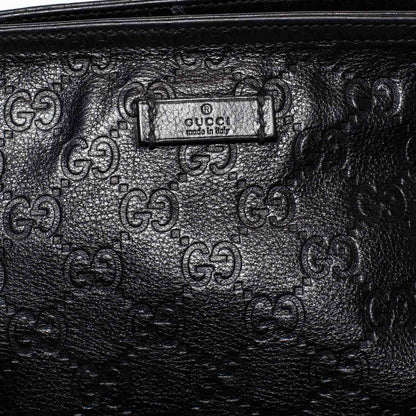 Gucci Guccissima Flat Messenger Bag Black 6 of 11