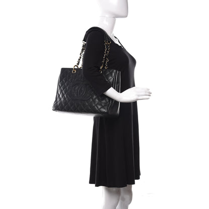 Chanel Caviar Quilted Grand Shopping Tote GST Black 2 of 11