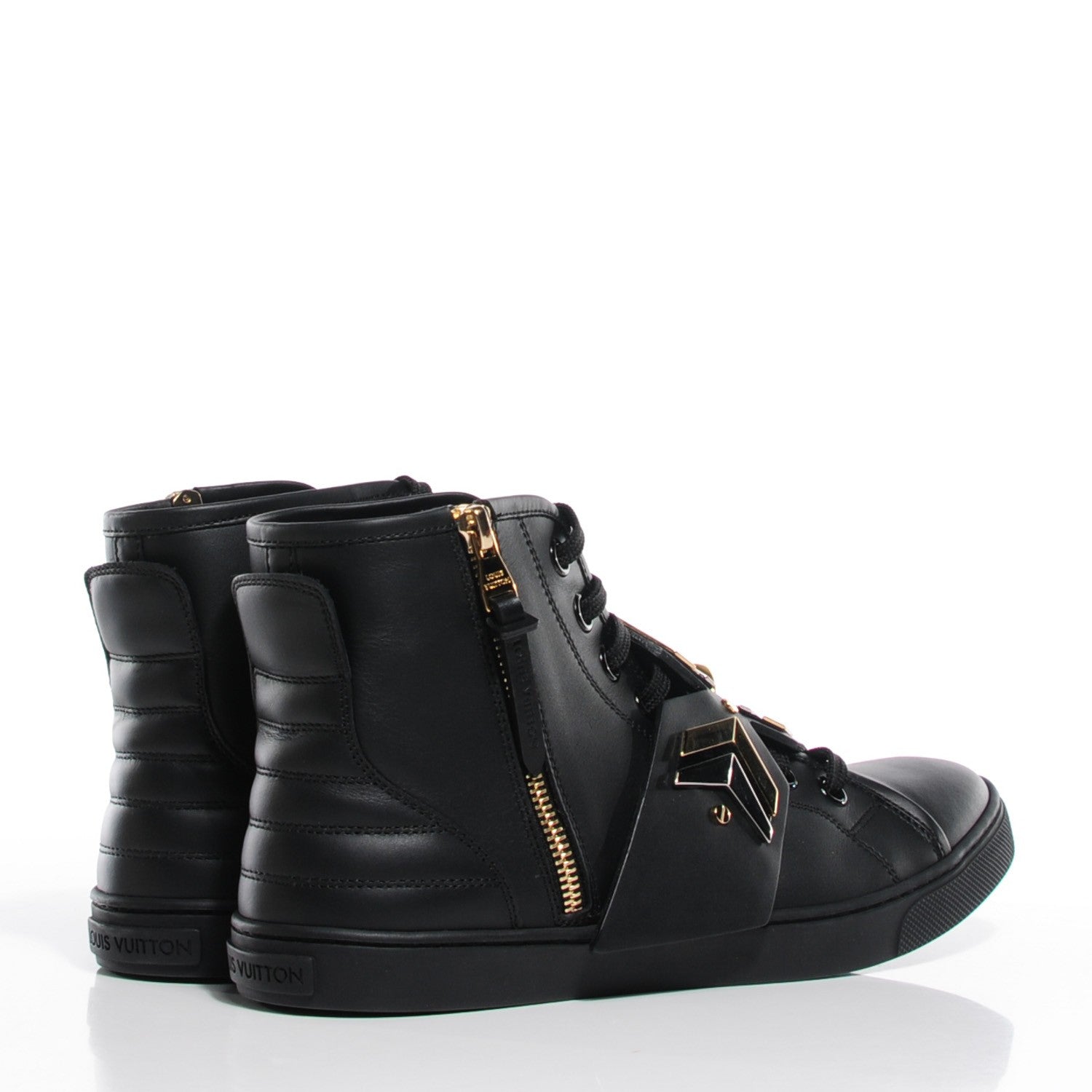 Louis Vuitton Calfskin Punchy Karakoram Sneaker Boots 39 Black 4 of 7
