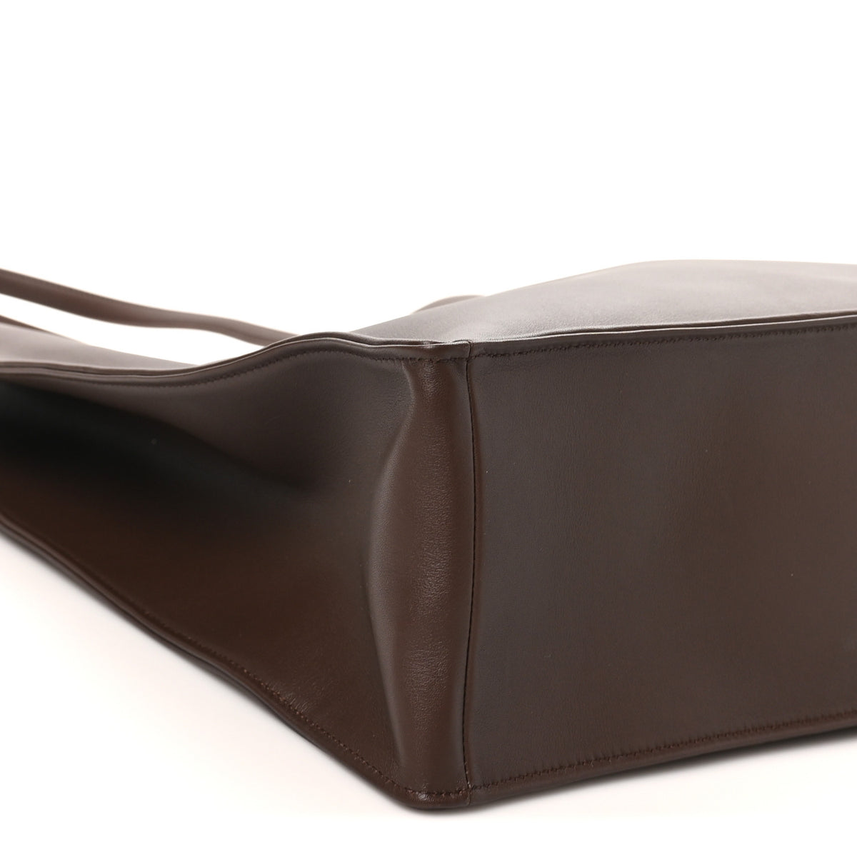 Calfskin Shopping Bag Dark Brown