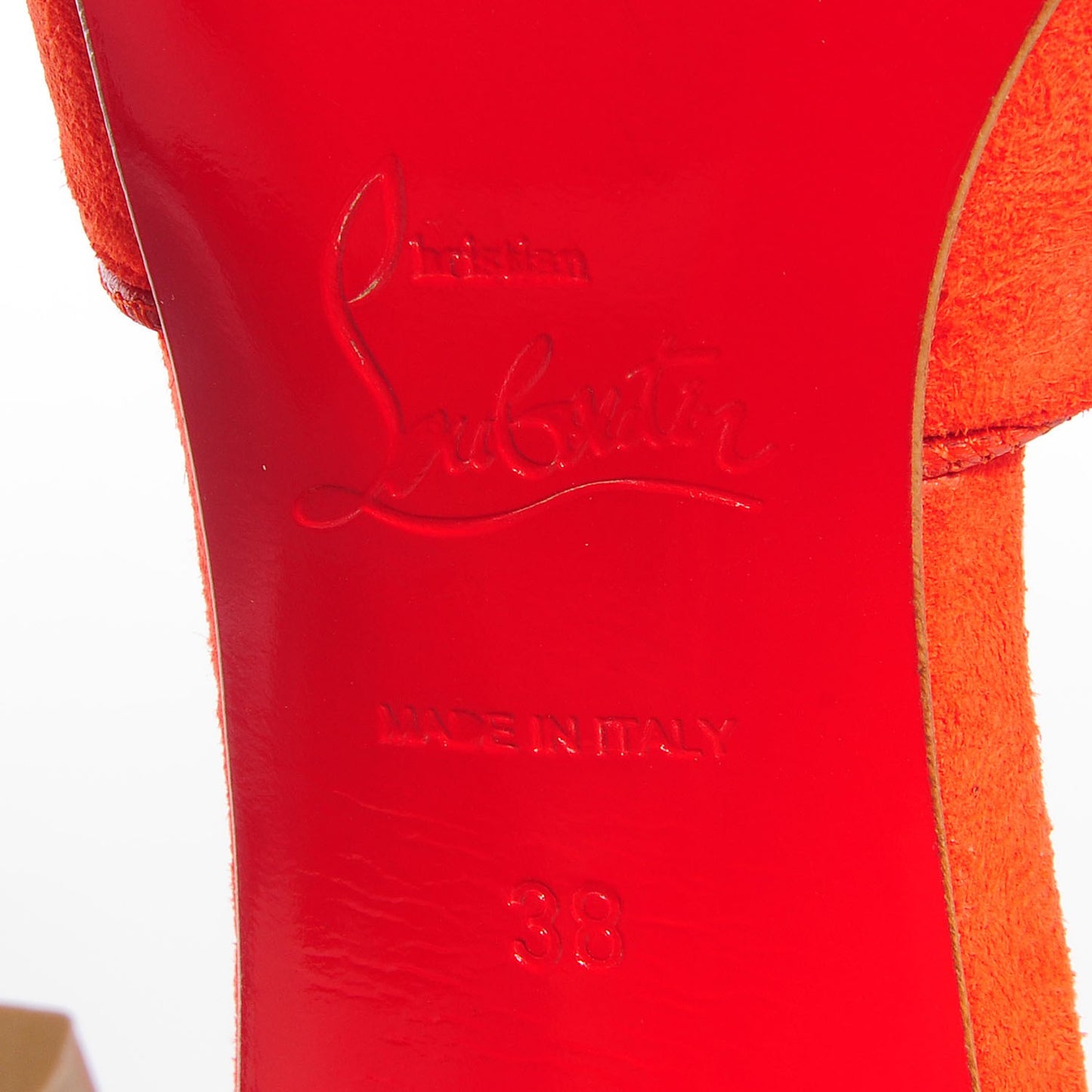 Suede Riri 100 Pumps 38 Orange