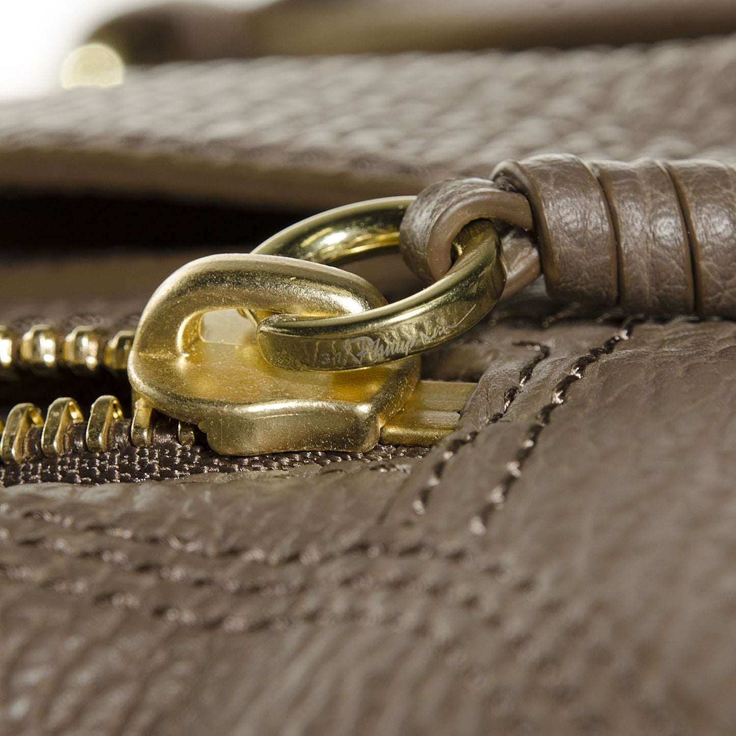3.1 Textured Calfskin Medium Pashli Satchel Taupe
