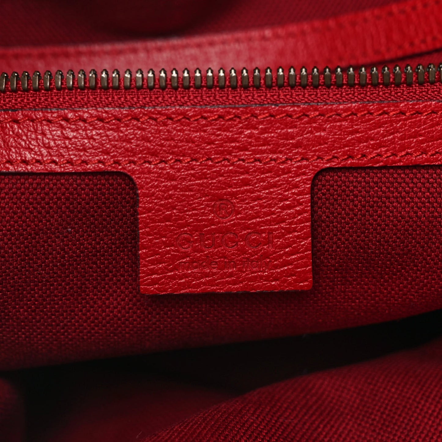 Canvas Logo Sylvie Stripe Drawstring Backpack Red