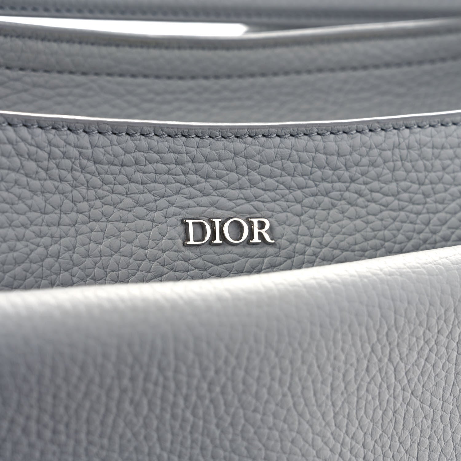 Christian Dior Grained Calfskin Soft Saddle Bag Grey 11 of 11