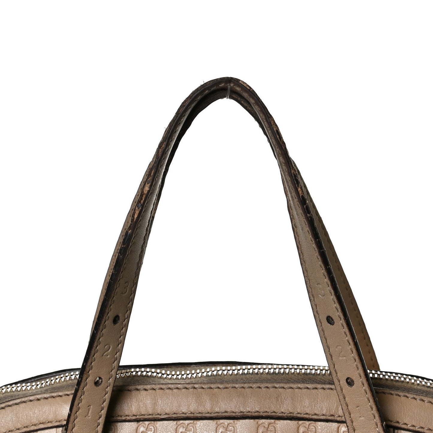 Microguccissima Small Nice Top Handle Dome Bag Beige