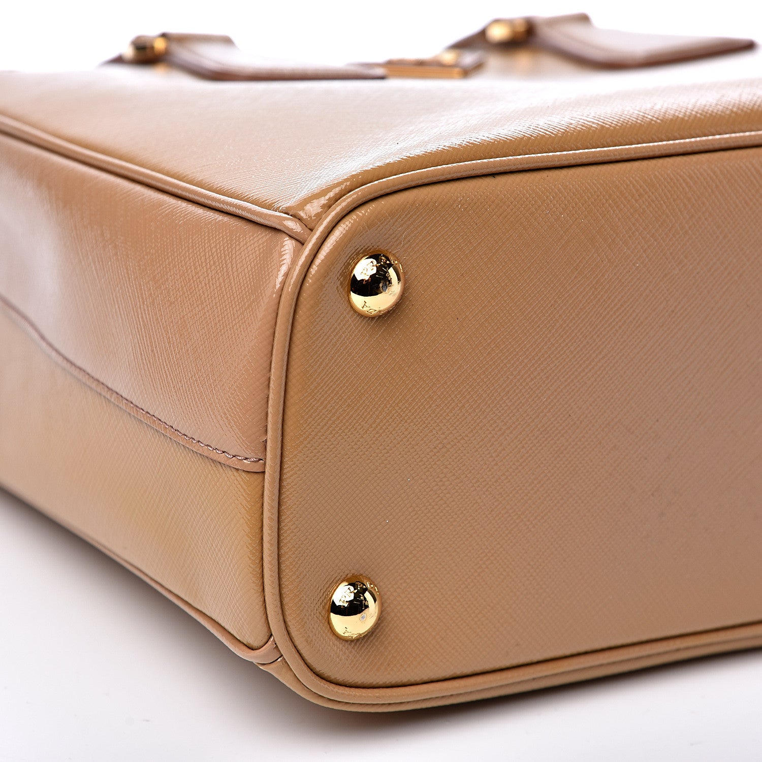 Prada Saffiano Vernice Top Handle Caramel 7 of 10