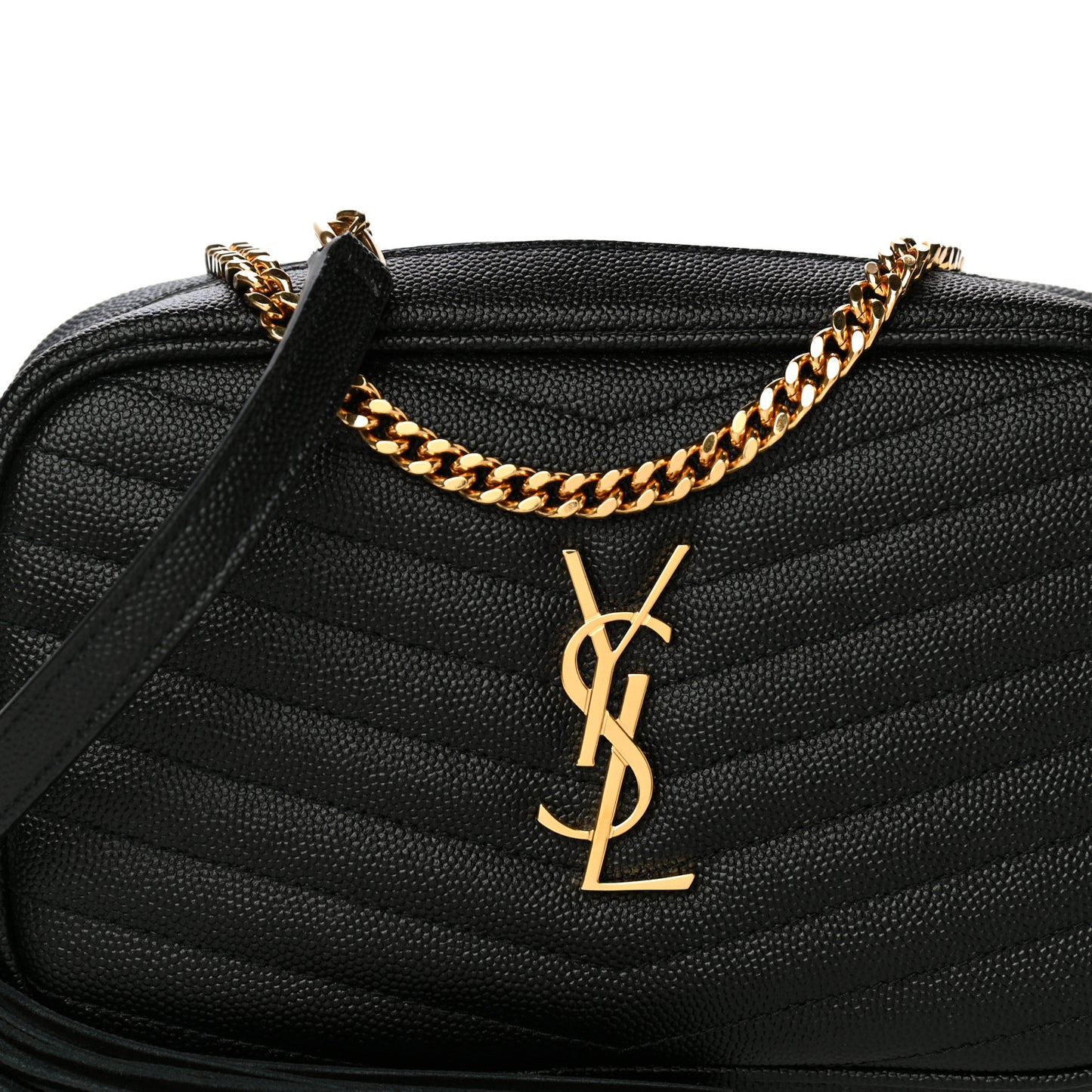 Grain De Poudre Matelasse Monogram Mini Lou Camera Bag Black