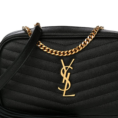Saint Laurent Grain De Poudre Matelasse Monogram Mini Lou Camera Bag Black 8 of 11