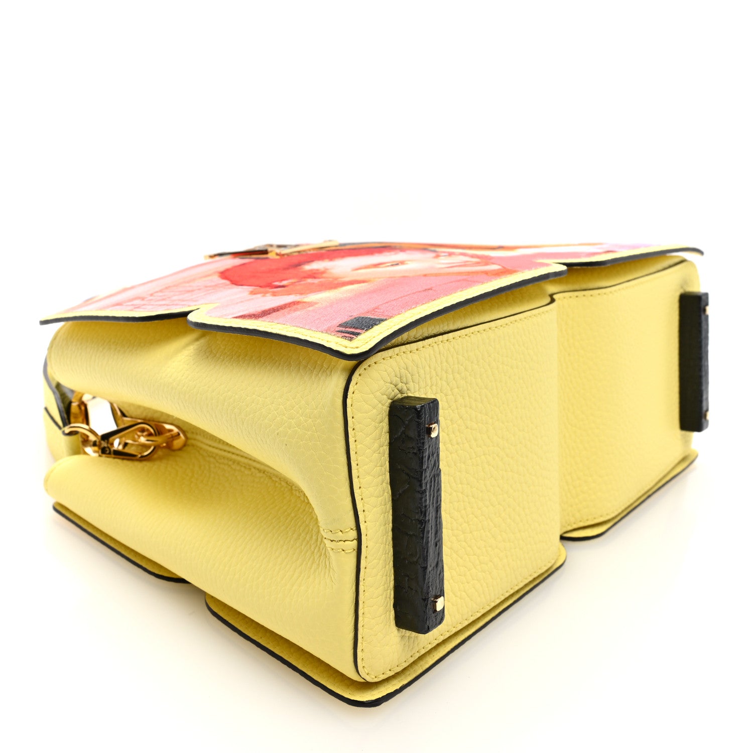 Louis Vuitton Taurillon Embroidered Tenderness Capucines MM Yellow Multicolor 4 of 9