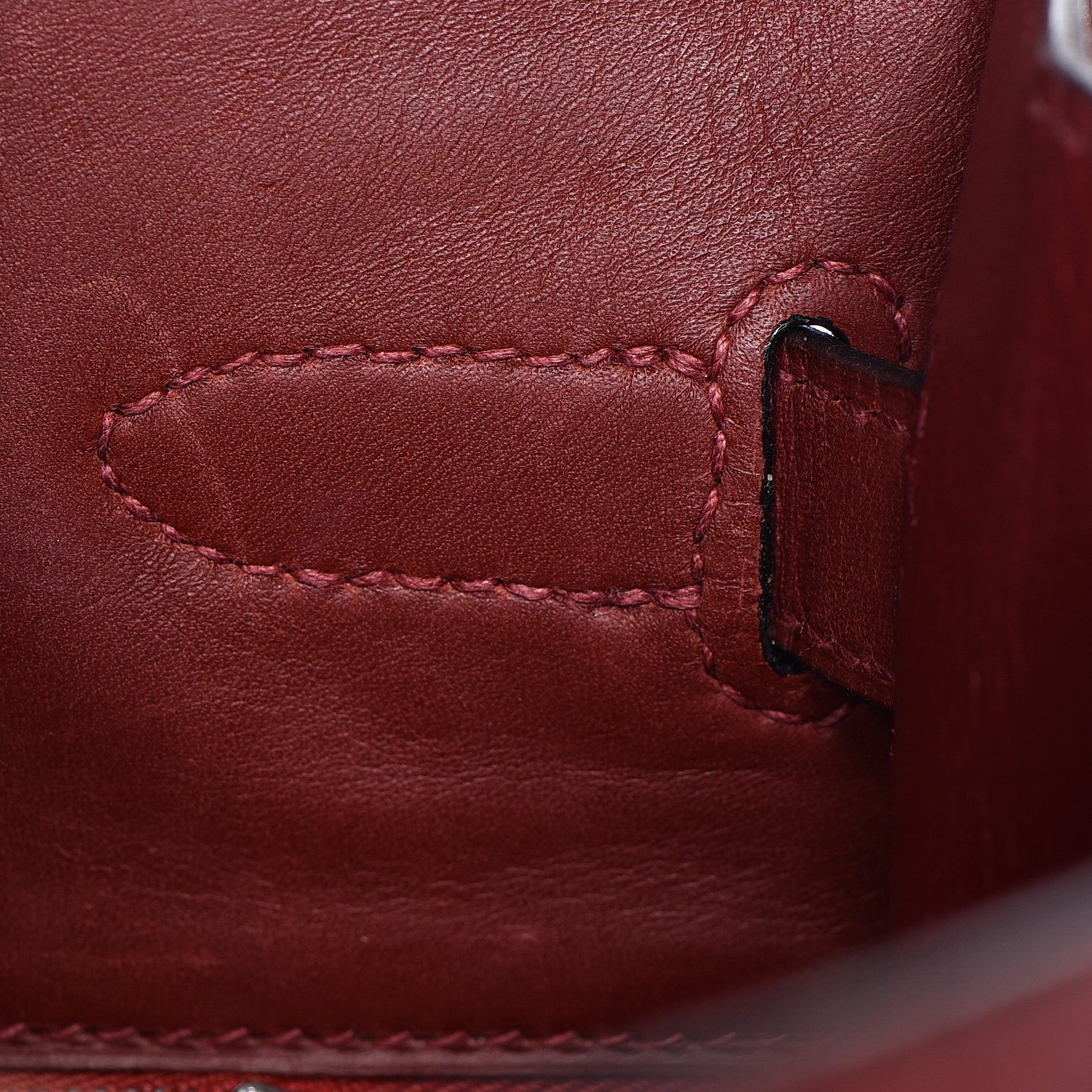 Hermes Barenia Sellier Waffle Kelly 35 Rouge H 10 of 34