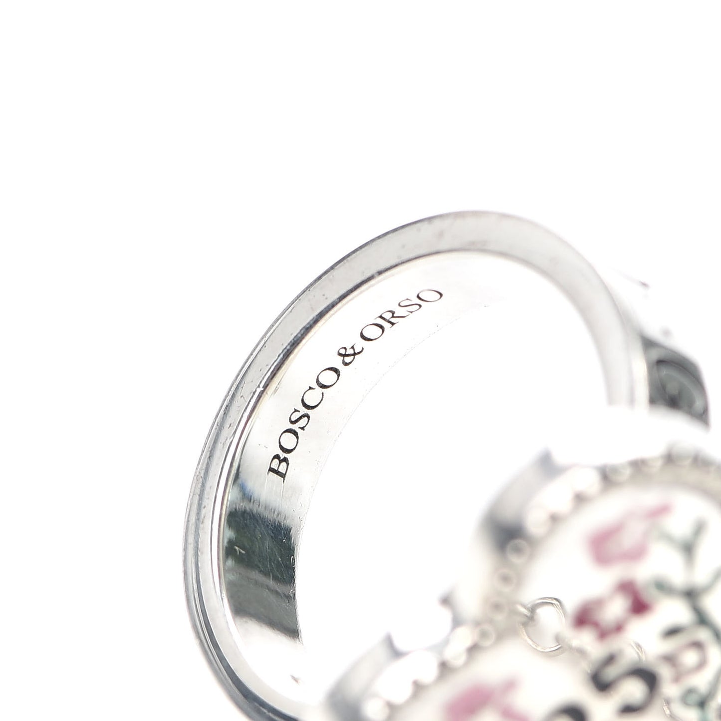 Sterling Silver Black Spinel 25 Heart Double Ring 54 6.75