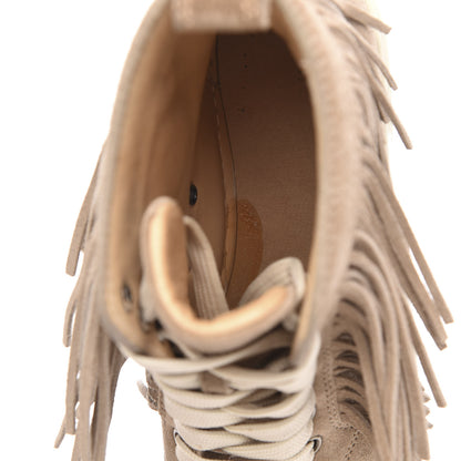 Christian Louboutin Veau Velours Spikes Womens Coachelita Flat Sneakers 36 Beige 6 of 9
