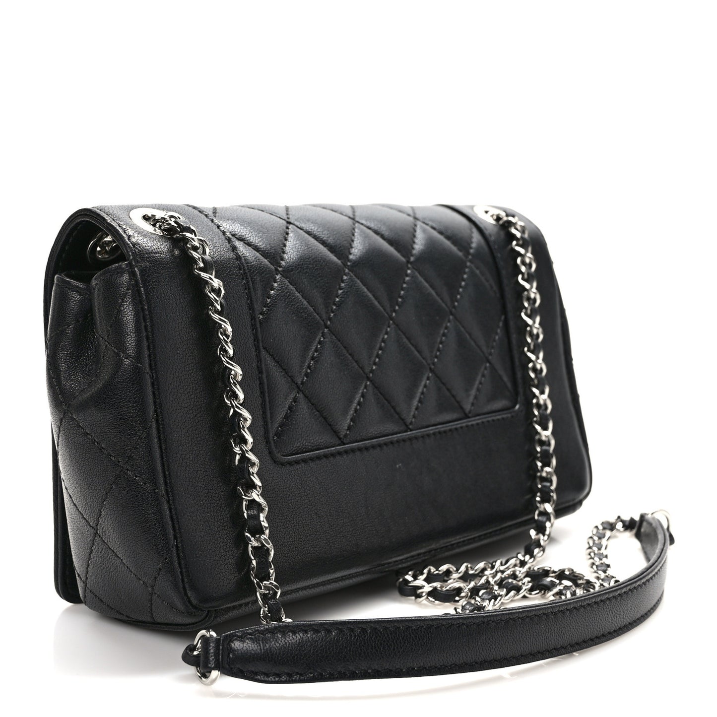 Sheepskin Quilted Medium Vintage Mademoiselle Flap Black