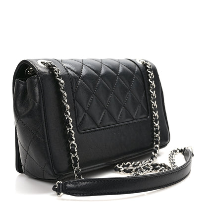 Chanel Sheepskin Quilted Medium Vintage Mademoiselle Flap Black 3 of 10