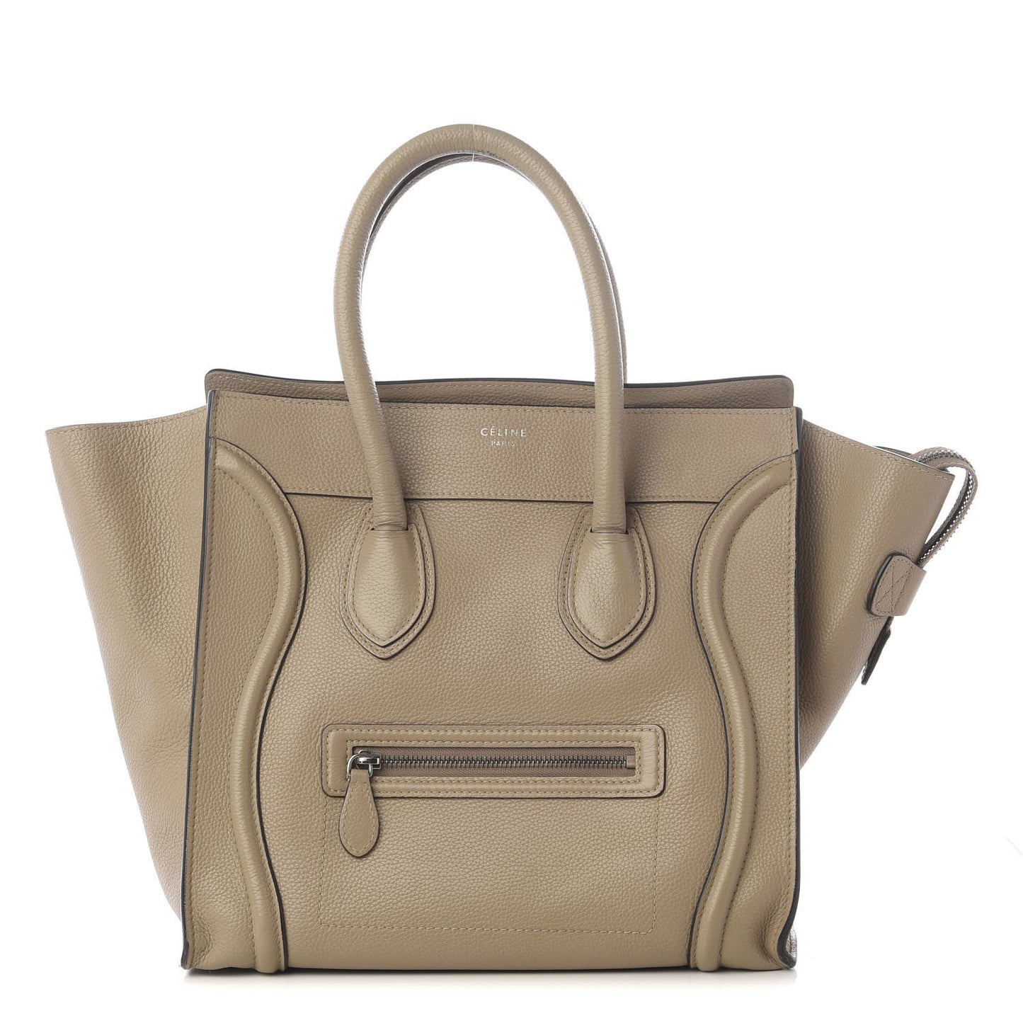 Drummed Calfskin Mini Luggage Taupe