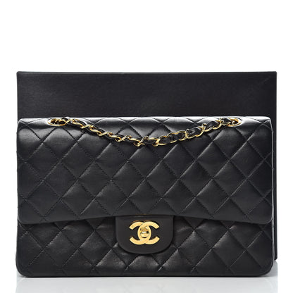 Chanel Lambskin Quilted Medium Double Flap Black 11 of 11
