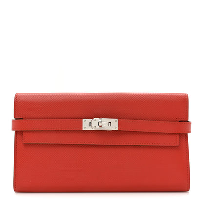 Hermes Grain d'H Kelly Longue Wallet Sanguine 1 of 11