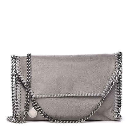 Stella McCartney Shaggy Deer Mini Falabella Fold Over Tote Light Grey 1 of 11