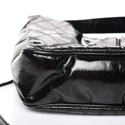 Chanel Patent Quilted CC Shoulder Bag Black 17 of 17