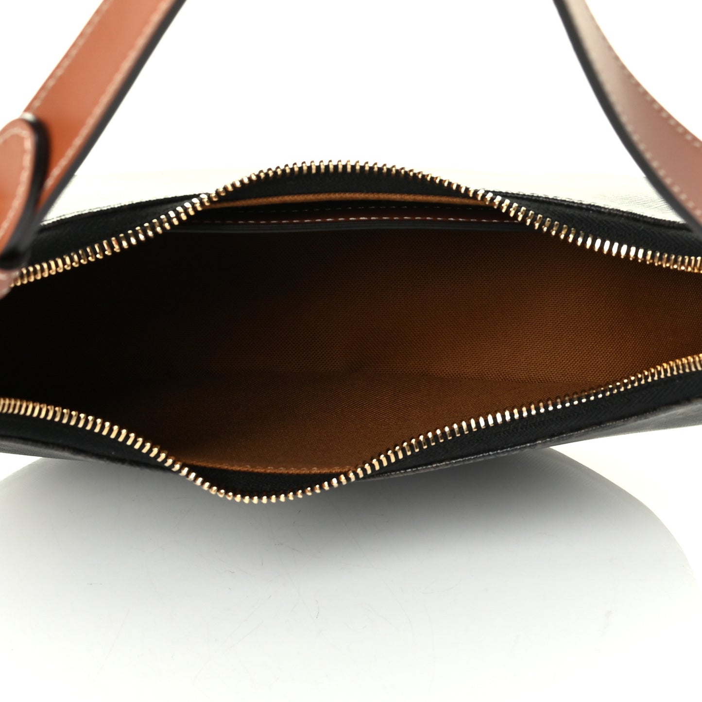 Triomphe Canvas Calfskin Ava Shoulder Bag Tan