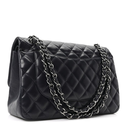Chanel Lambskin Quilted Jumbo Double Flap Navy 3 of 10
