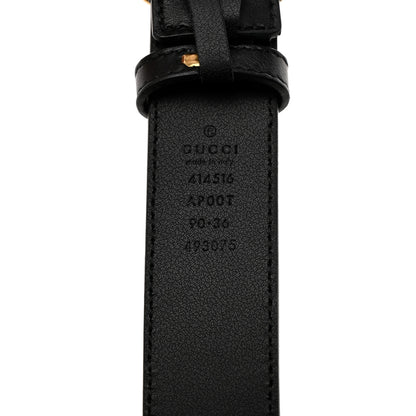 Gucci Moon Calfskin Double G 30mm Belt 90 36 Black 5 of 5