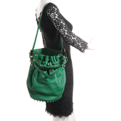 Alexander Wang Dumbo Leather Diego Bucket Bag Vine w Pale Gold Hardware 2 of 6