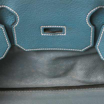 Hermes Taurillon Clemence JPG Birkin 42 Blue Jean 8 of 21