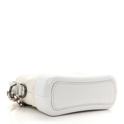 Chanel Aged Calfskin Quilted Small Gabrielle Hobo White 4 of 11