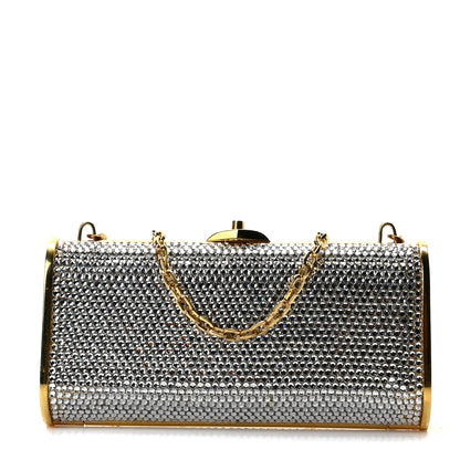 Judith Leiber Swarovski Crystal Minaudiere Clutch Gold 1 of 6