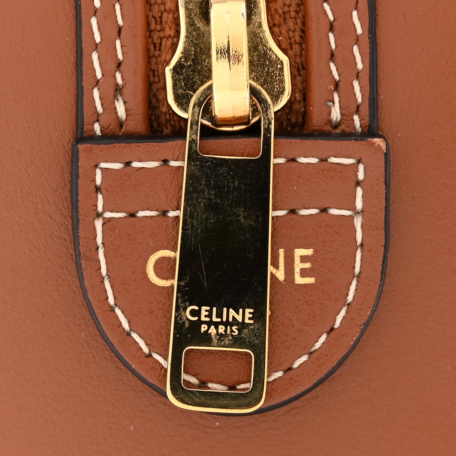 Celine Smooth Calfskin Triomphe Small Boston Bag Tan 32 of 40