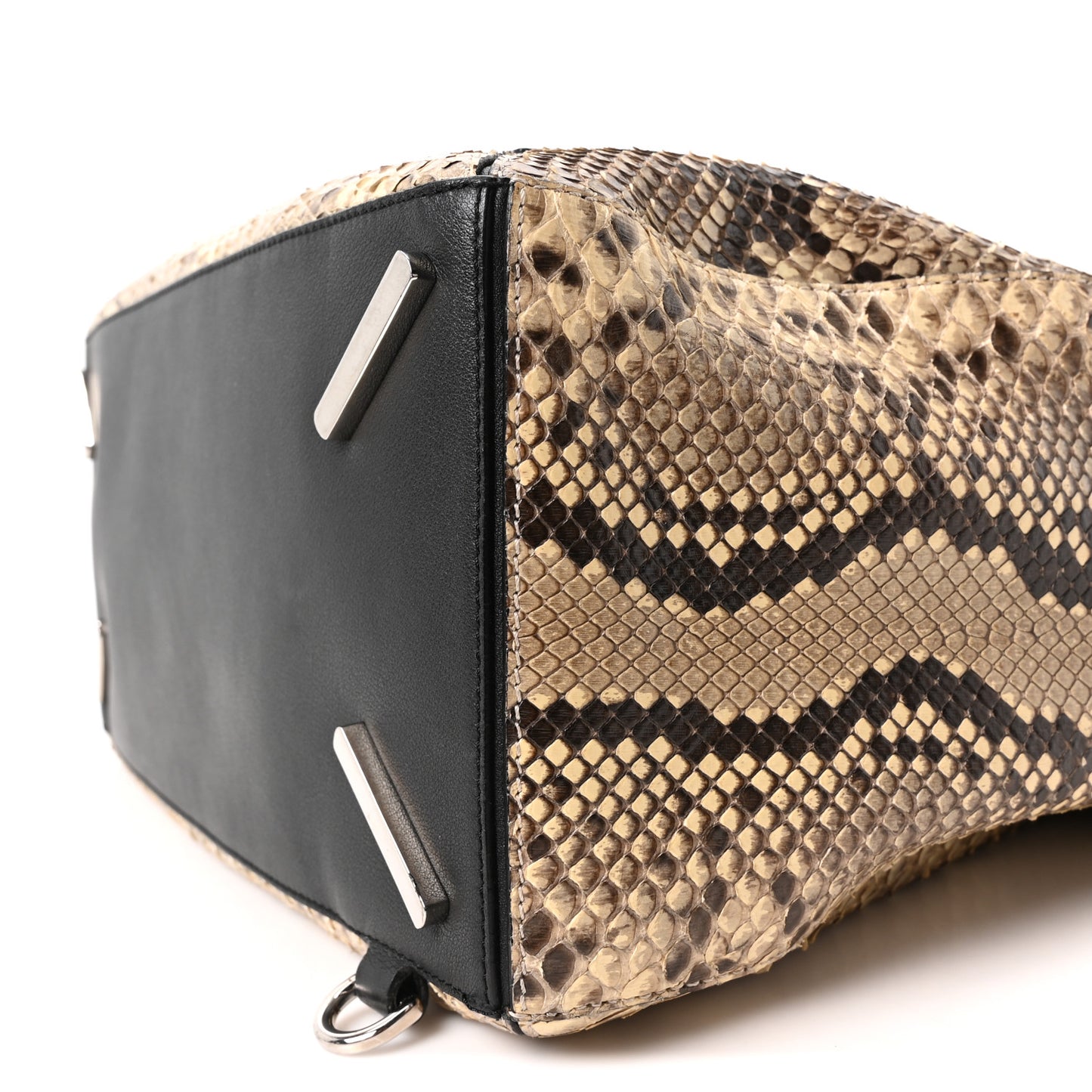 Snakeskin Large Puzzle Bag Black