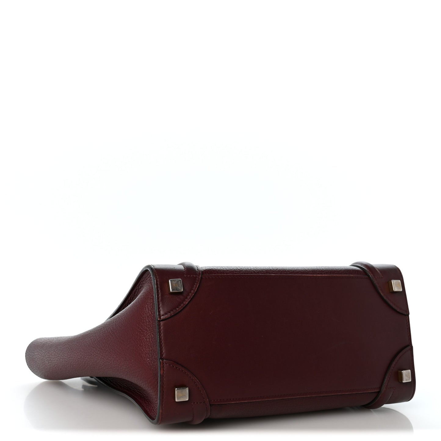 Goatskin Calfskin Micro Luggage Burgundy
