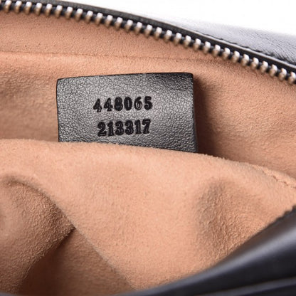 Gucci Calfskin Matelasse Mini GG Marmont Chain Shoulder Bag Black 7 of 7