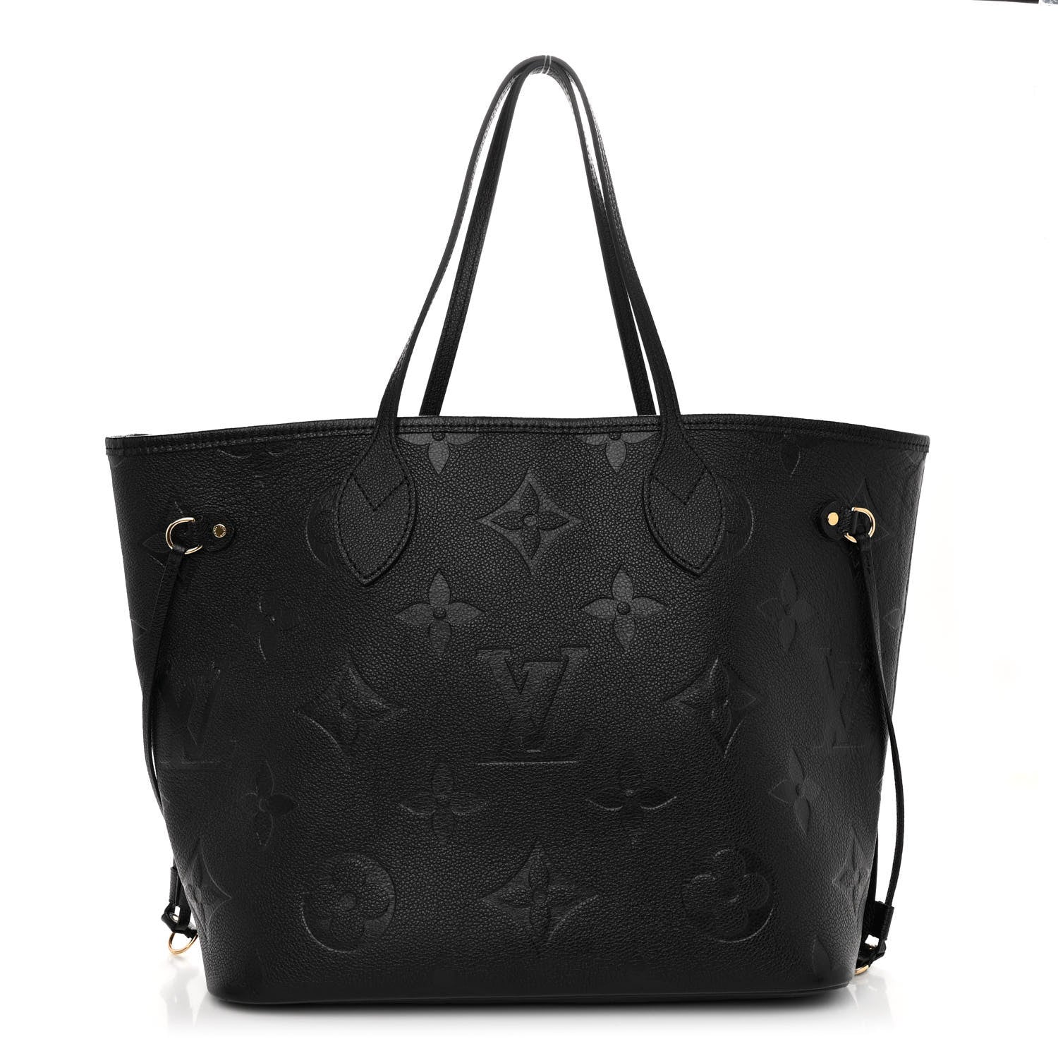 Louis Vuitton Empreinte Monogram Giant Neverfull MM Black 3 of 10