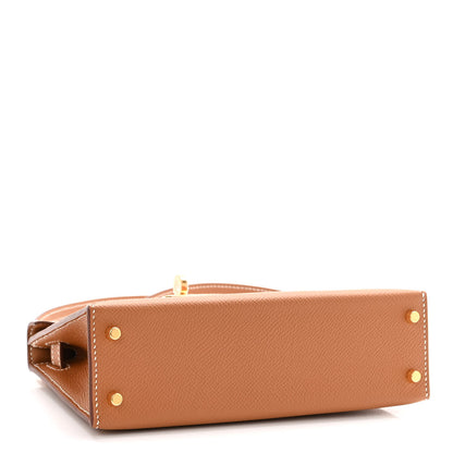 Hermes Epsom Mini Kelly Sellier 20 Gold 3 of 9