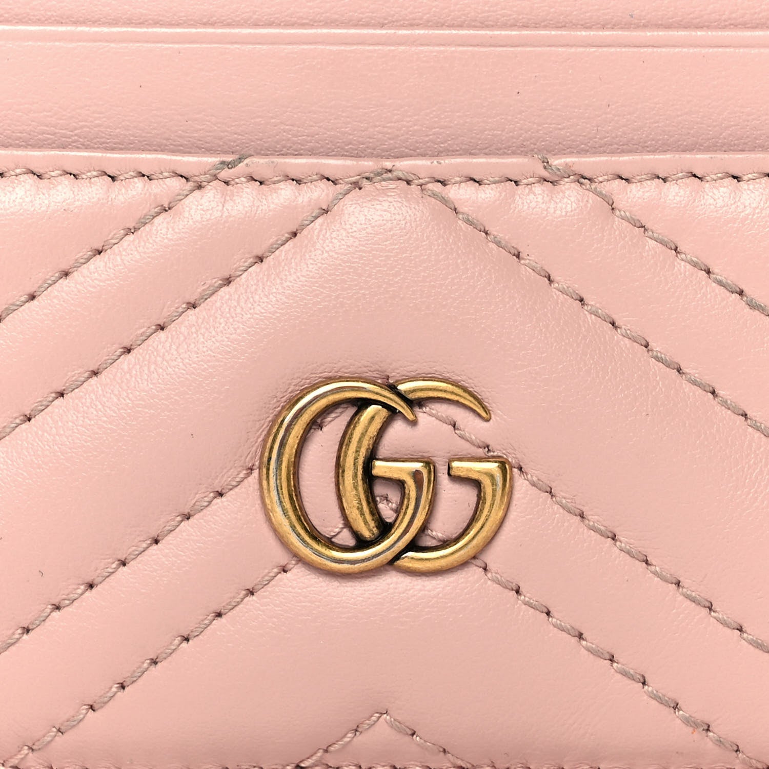 Gucci Calfskin Matelasse GG Marmont Card Holder Perfect Pink 7 of 13