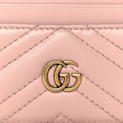 Gucci Calfskin Matelasse GG Marmont Card Holder Perfect Pink 7 of 13