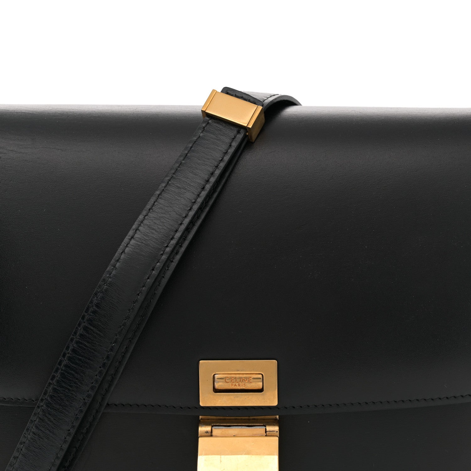 Celine Box Calfskin Medium Classic Box Flap Bag Black 8 of 14