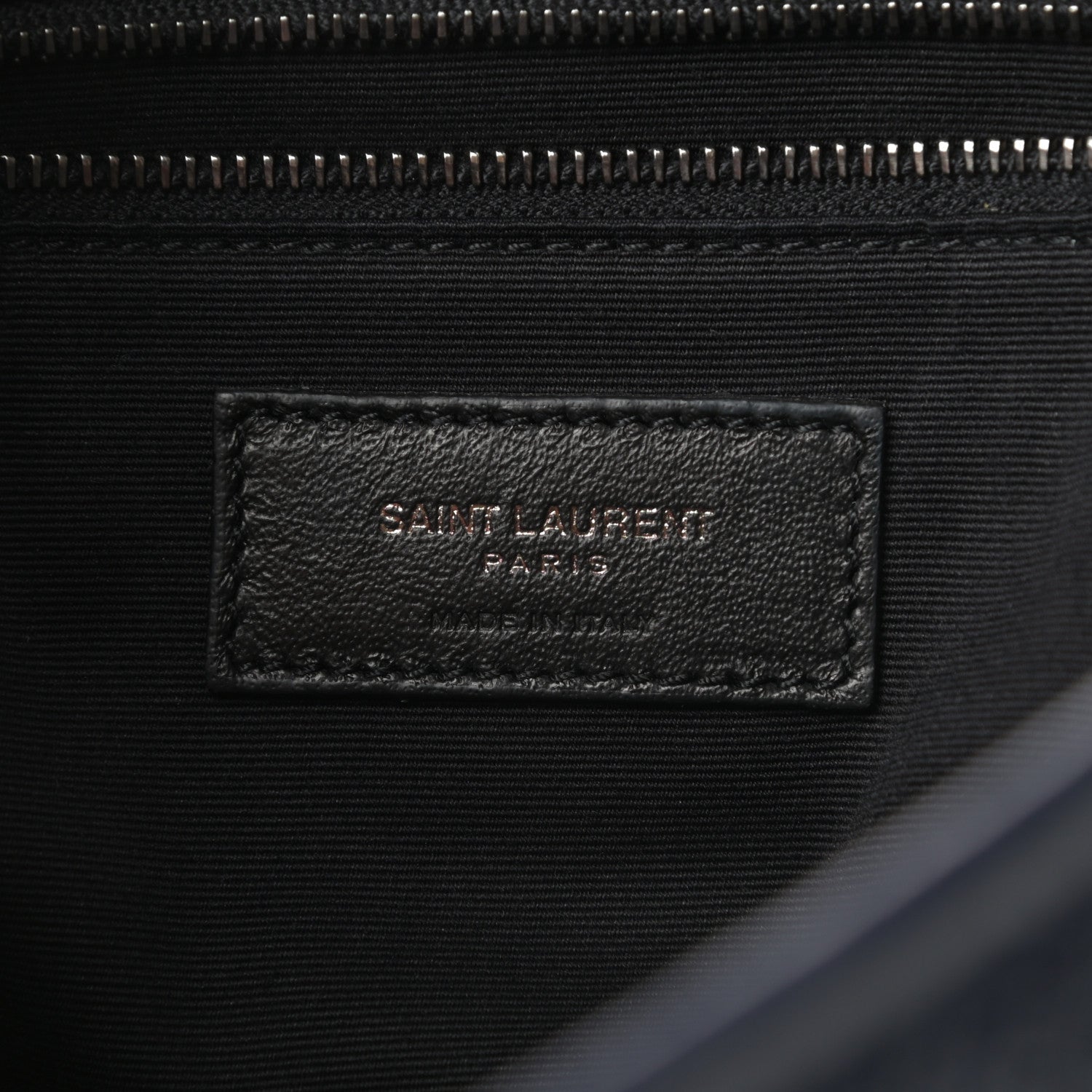 Saint Laurent Crinkled Calfskin Matelasse Monogram Medium Niki Chain Satchel Deep Marine 6 of 10