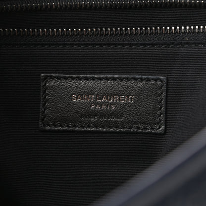 Saint Laurent Crinkled Calfskin Matelasse Monogram Medium Niki Chain Satchel Deep Marine 6 of 10
