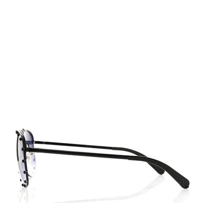 Louis Vuitton Monogram The Party Aviator Sunglasses Z0971U Black 3 of 9