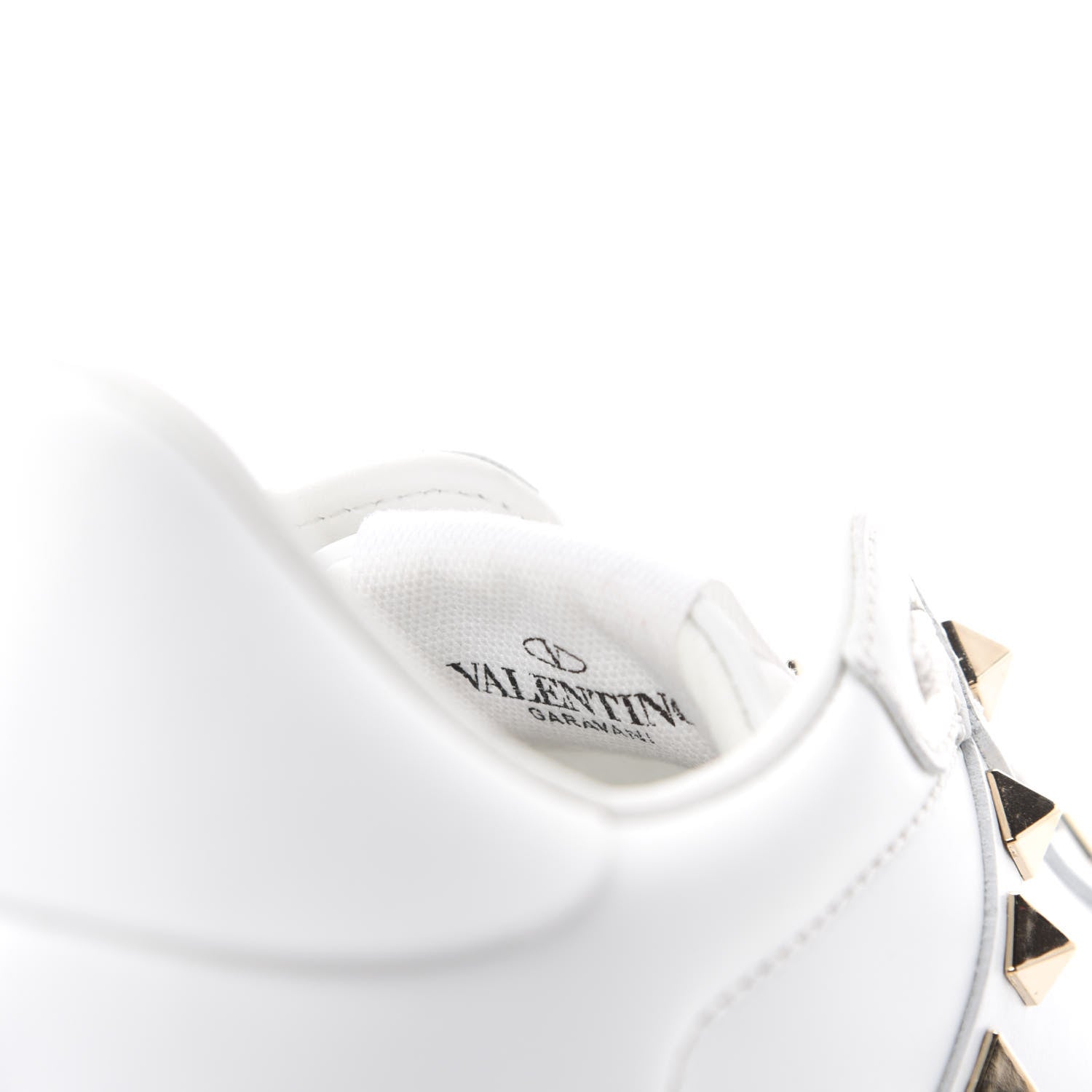 Valentino Garavani Calfskin Rockstud Untitled Open Sneakers 38 White 10 of 10