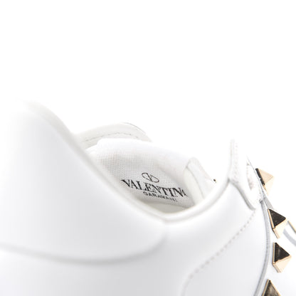 Valentino Garavani Calfskin Rockstud Untitled Open Sneakers 38 White 10 of 10