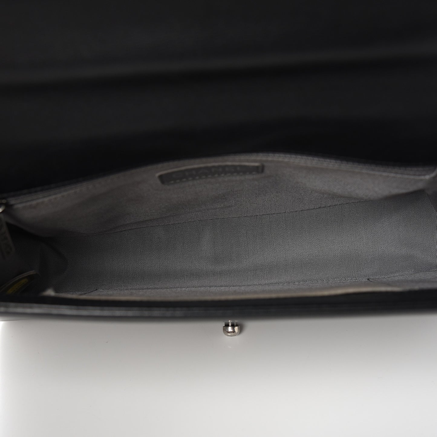 Calfskin Chevron Quilted New Medium Boy Flap Black