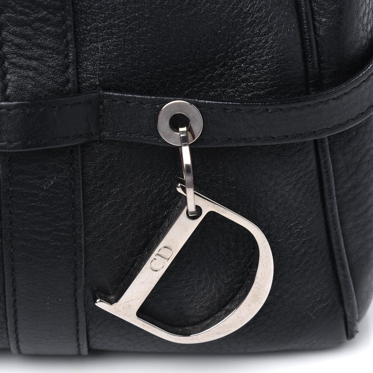 Calfskin Logo Charms Boston Black
